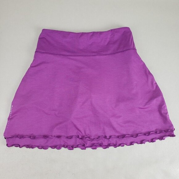 Peter Millar Ruffle Golf Skort Womens Medium Purple Tennis UPF Sun Protection - Picture 4 of 8